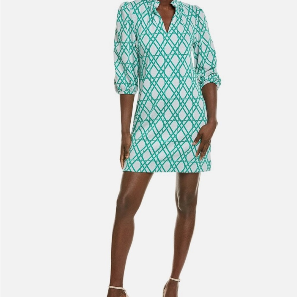 Tyler Boe Teal Geometric Dress